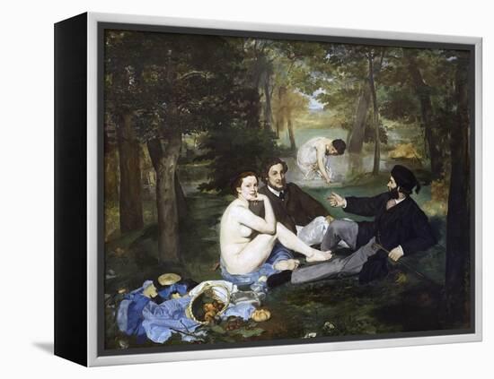 Luncheon on the Grass (Le Déjeuner Sur L'herbe) by ‰Douard Manet-Édouard Manet-Framed Premier Image Canvas