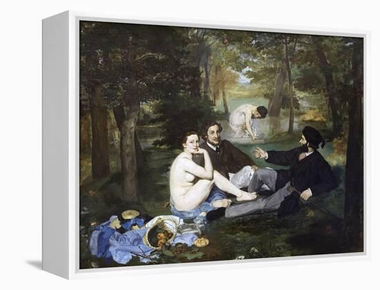 Luncheon on the Grass (Le Déjeuner Sur L'herbe) by ‰Douard Manet-Édouard Manet-Framed Premier Image Canvas