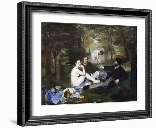 Luncheon on the Grass (Le Déjeuner Sur L'herbe) by ‰Douard Manet-Édouard Manet-Framed Giclee Print