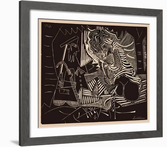 Luncheon on the grass-Pablo Picasso-Framed Collectable Print