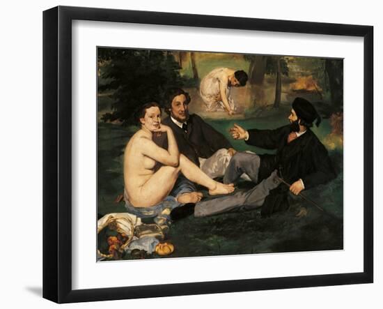 Luncheon on the Grass-Edouard Manet-Framed Art Print