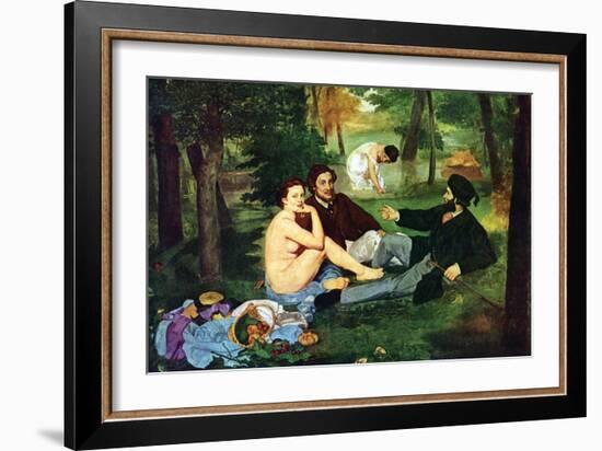 Luncheon On The Grass-Edouard Manet-Framed Art Print