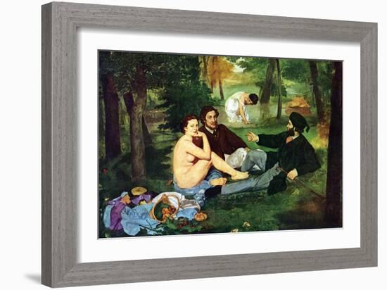 Luncheon on the Grass-Edouard Manet-Framed Art Print