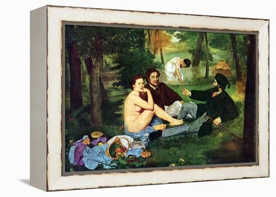 Luncheon on the Grass-Edouard Manet-Framed Stretched Canvas