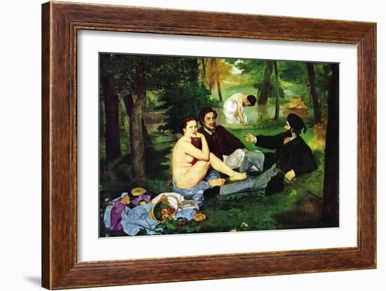 Luncheon On The Grass-Edouard Manet-Framed Art Print