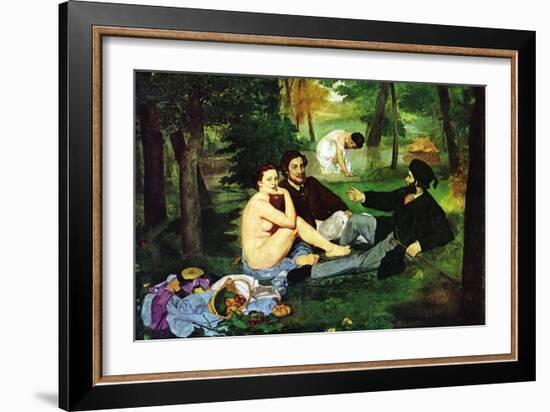 Luncheon On The Grass-Edouard Manet-Framed Art Print