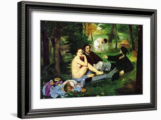 Luncheon On The Grass-Edouard Manet-Framed Art Print