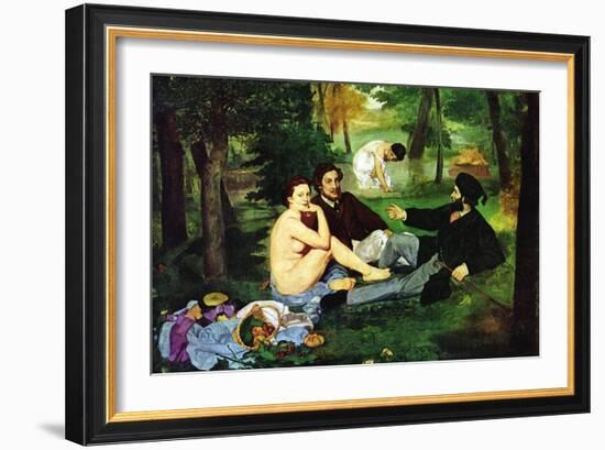 Luncheon On The Grass-Edouard Manet-Framed Art Print