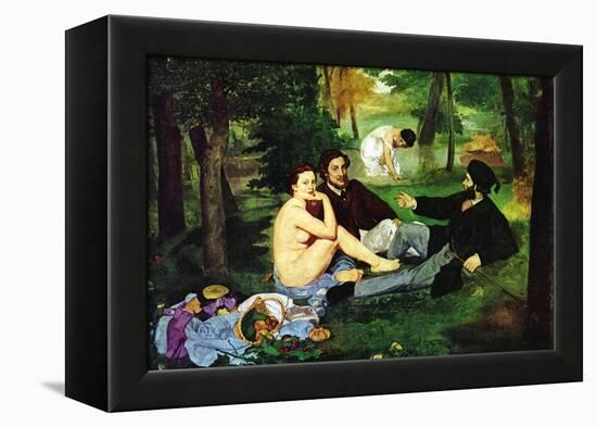 Luncheon On The Grass-Edouard Manet-Framed Stretched Canvas