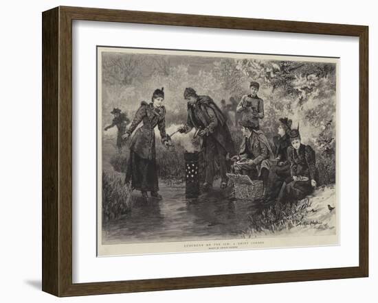 Luncheon on the Ice, a Quiet Corner-Arthur Hopkins-Framed Giclee Print