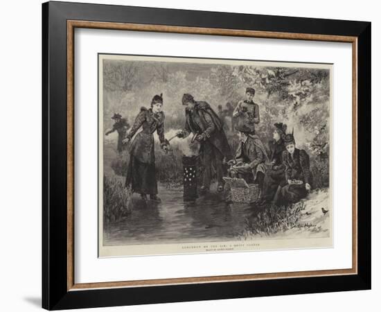 Luncheon on the Ice, a Quiet Corner-Arthur Hopkins-Framed Giclee Print