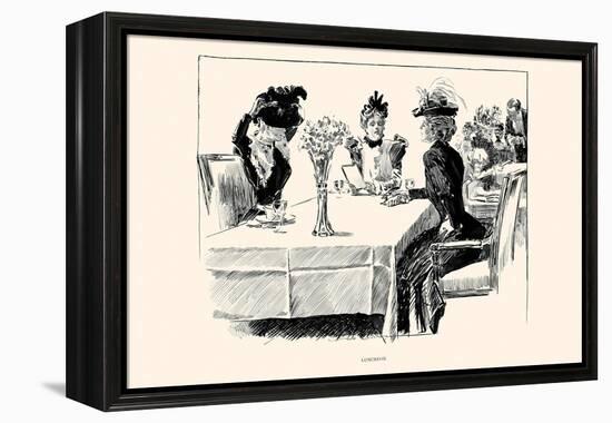 Luncheon-Charles Dana Gibson-Framed Stretched Canvas