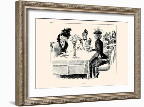 Luncheon-Charles Dana Gibson-Framed Art Print