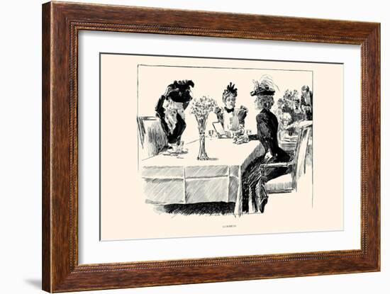 Luncheon-Charles Dana Gibson-Framed Art Print