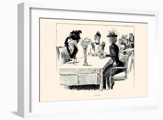 Luncheon-Charles Dana Gibson-Framed Art Print