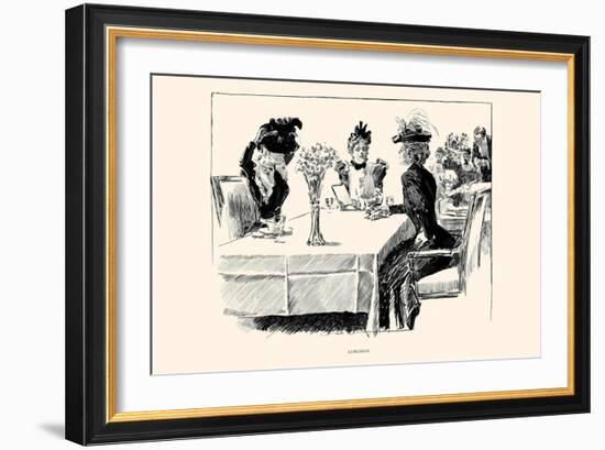 Luncheon-Charles Dana Gibson-Framed Art Print