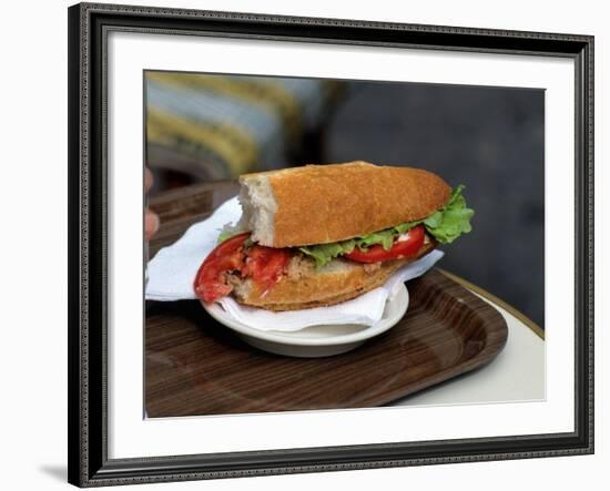 Lunchtime Sandwich, Paris, France-David Barnes-Framed Photographic Print