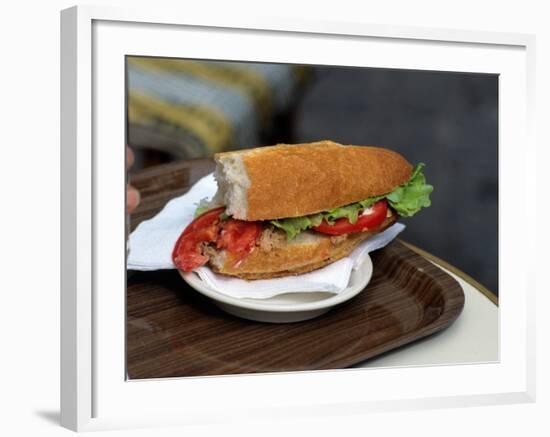 Lunchtime Sandwich, Paris, France-David Barnes-Framed Photographic Print