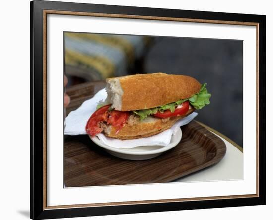 Lunchtime Sandwich, Paris, France-David Barnes-Framed Photographic Print