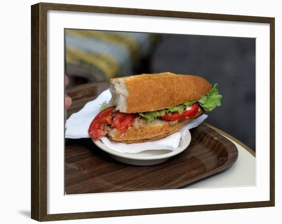 Lunchtime Sandwich, Paris, France-David Barnes-Framed Photographic Print