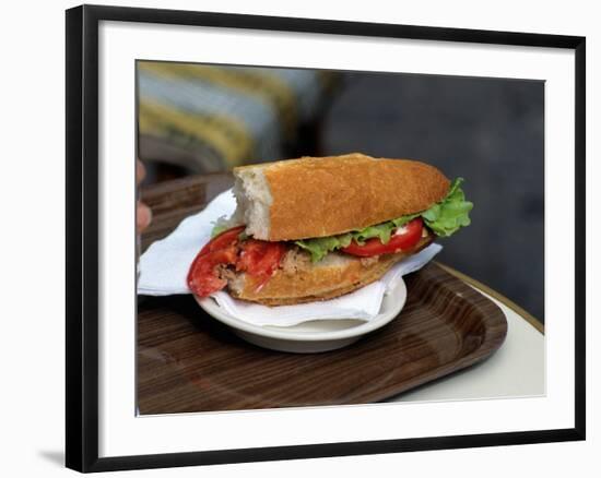 Lunchtime Sandwich, Paris, France-David Barnes-Framed Photographic Print