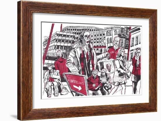 Lunchtime SE1, 2014-Matt Bannister-Framed Giclee Print