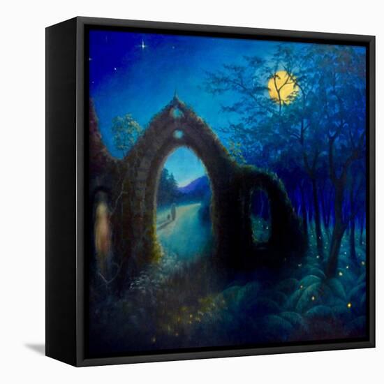 Lune Lupine, Wolf Moon,-Lee Campbell-Framed Premier Image Canvas