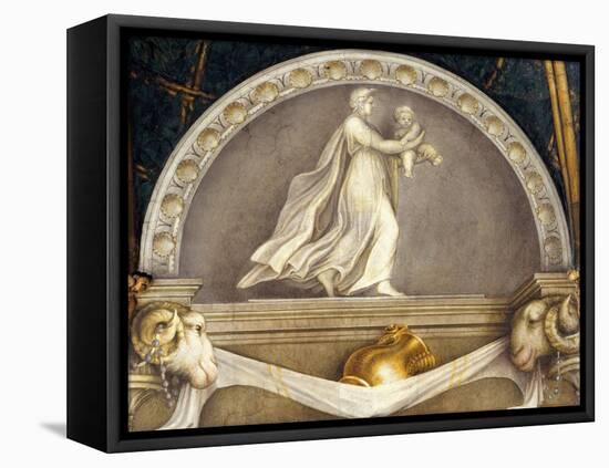 Lunette with Leucothea and the Young Bacchus-Correggio-Framed Premier Image Canvas