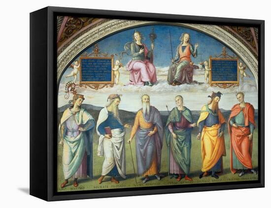 Lunette with Power and Justice-Pietro Perugino-Framed Premier Image Canvas