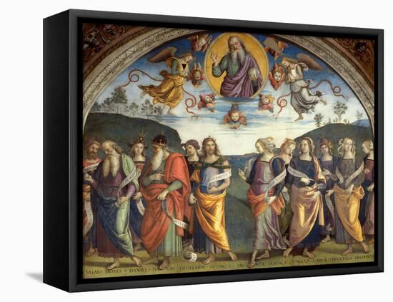 Lunette with Sibyls and Prophets-Pietro Perugino-Framed Premier Image Canvas
