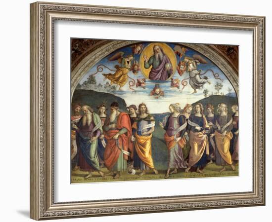 Lunette with Sibyls and Prophets-Pietro Perugino-Framed Giclee Print