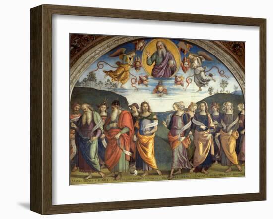 Lunette with Sibyls and Prophets-Pietro Perugino-Framed Giclee Print