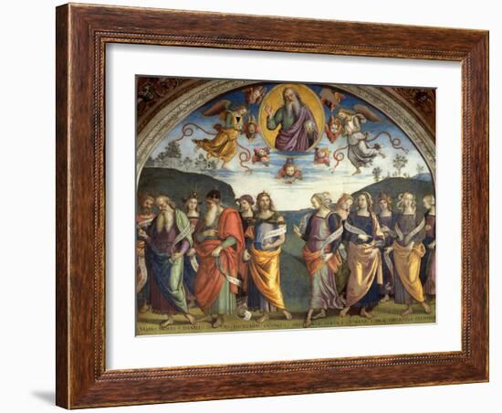 Lunette with Sibyls and Prophets-Pietro Perugino-Framed Giclee Print