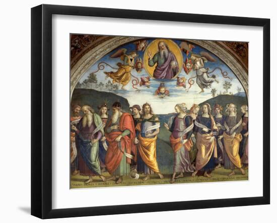 Lunette with Sibyls and Prophets-Pietro Perugino-Framed Giclee Print