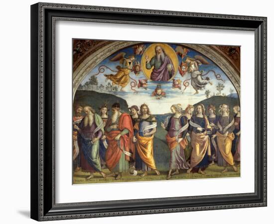 Lunette with Sibyls and Prophets-Pietro Perugino-Framed Giclee Print