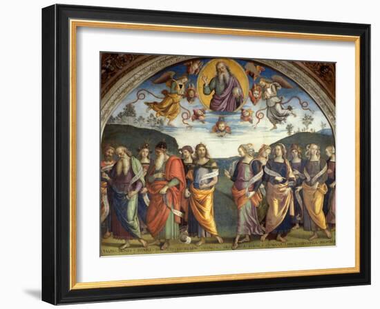 Lunette with Sibyls and Prophets-Pietro Perugino-Framed Giclee Print