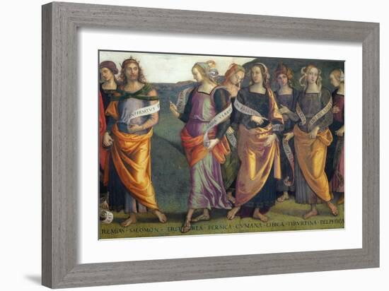 Lunette with Sibyls and Prophets-Pietro Perugino-Framed Giclee Print