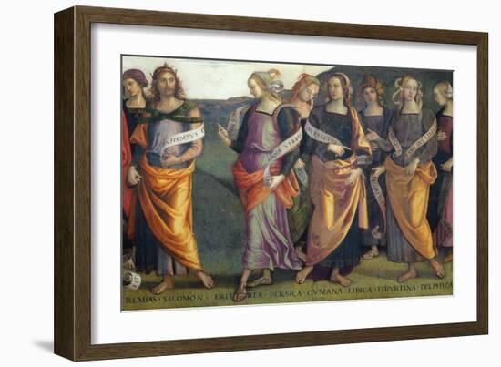 Lunette with Sibyls and Prophets-Pietro Perugino-Framed Giclee Print