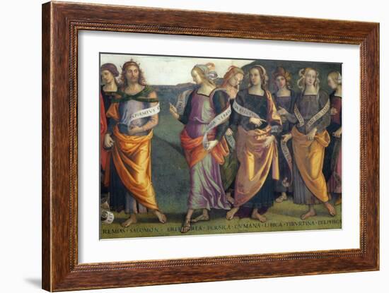 Lunette with Sibyls and Prophets-Pietro Perugino-Framed Giclee Print