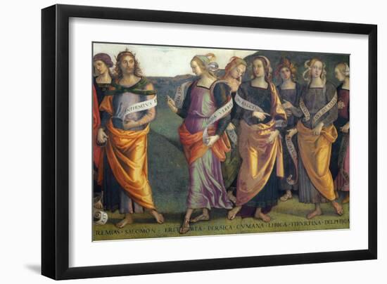 Lunette with Sibyls and Prophets-Pietro Perugino-Framed Giclee Print