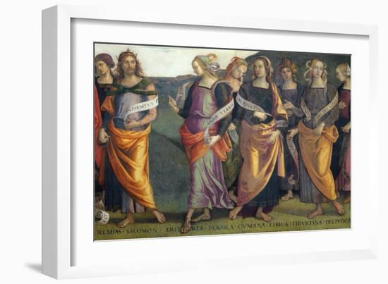 Lunette with Sibyls and Prophets-Pietro Perugino-Framed Giclee Print