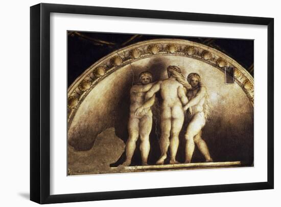 Lunette with the Three Graces-null-Framed Giclee Print
