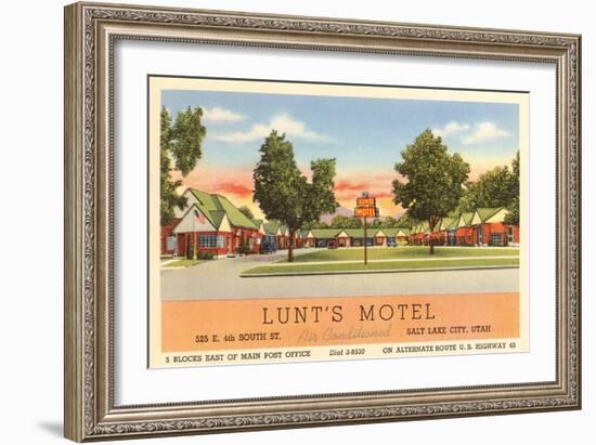 Lunt's Motel, Salt Lake City, Utah-null-Framed Art Print