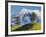 Lush hills in front of Mount Egmont-Jami Tarris-Framed Photographic Print