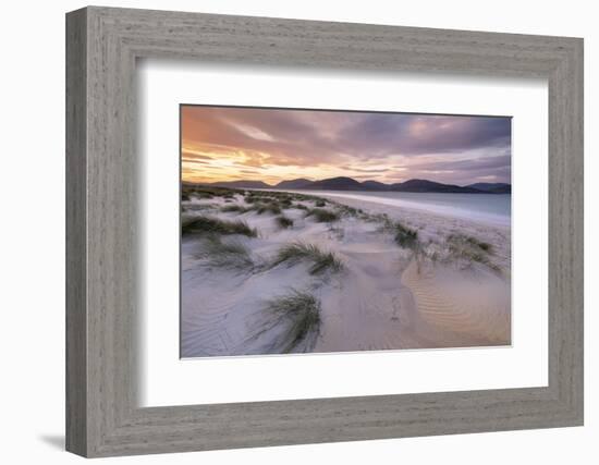 Luskentye beach at sunrise, Outer Hebrides, Scotland, UK-Ross Hoddinott-Framed Photographic Print
