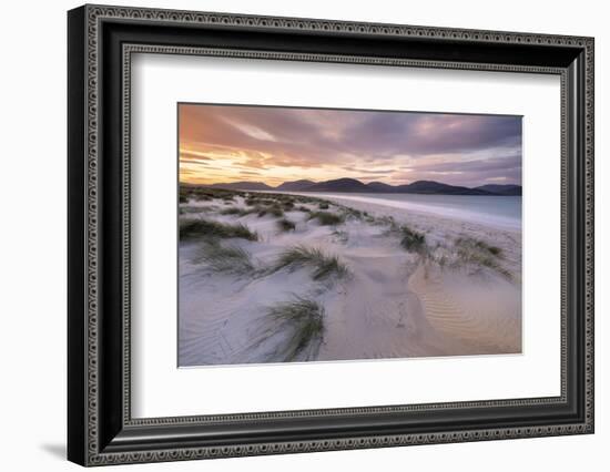 Luskentye beach at sunrise, Outer Hebrides, Scotland, UK-Ross Hoddinott-Framed Photographic Print