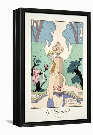 Lust, from 'Falbalas and Fanfreluches, Almanach des Modes Présentes, Passées et Futures', 1925-Georges Barbier-Framed Premier Image Canvas