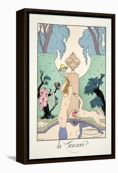 Lust, from 'Falbalas and Fanfreluches, Almanach des Modes Présentes, Passées et Futures', 1925-Georges Barbier-Framed Premier Image Canvas