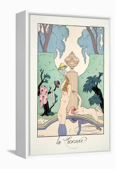 Lust, from 'Falbalas and Fanfreluches, Almanach des Modes Présentes, Passées et Futures', 1925-Georges Barbier-Framed Premier Image Canvas