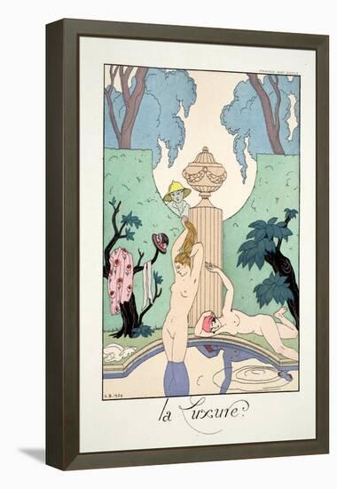 Lust, from 'Falbalas and Fanfreluches, Almanach des Modes Présentes, Passées et Futures', 1925-Georges Barbier-Framed Premier Image Canvas